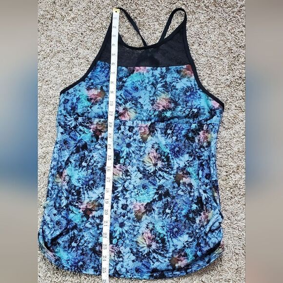 TYR Blue & Black Floral Swim Top - Picture 3 of 6